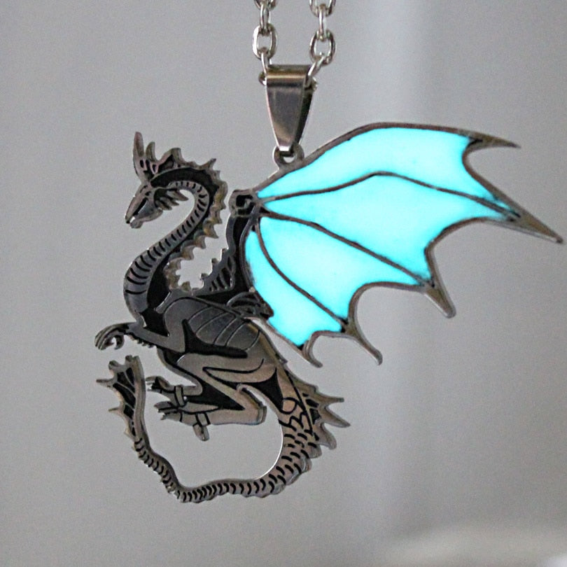 Mythical Glow In The Dark Dragon Necklace Superhero Gear