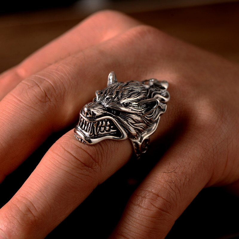 Cheapest Wolf ring. viking ring. viking jewelry. wiccan ring. werewolf