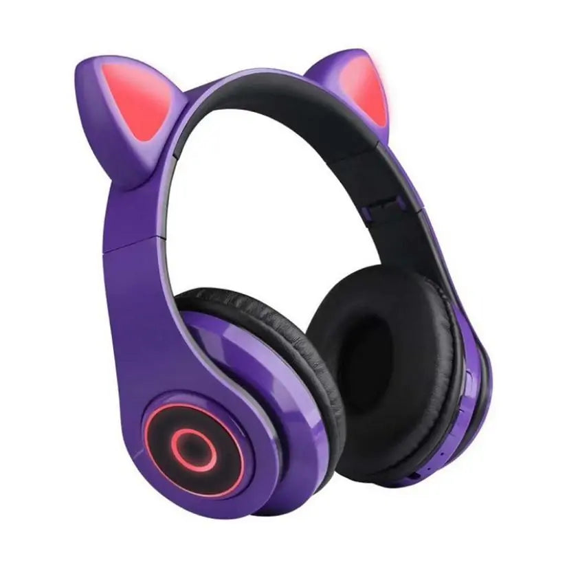 LED Cat Ears Bluetooth 5.0 Headphones | Noise Cancelling Headphones