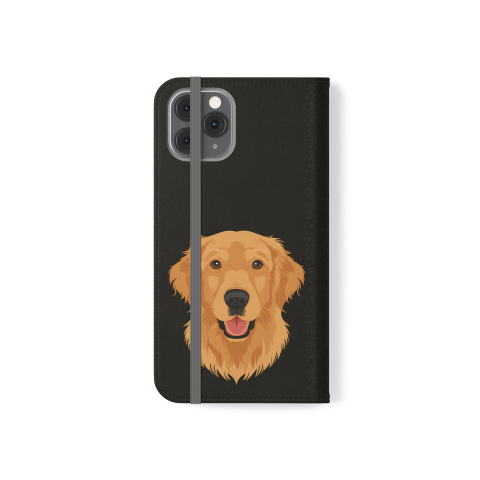 Golden Retriever iPhone & Samsung Galaxy Wallet Phone Case | Golden Retriever Flip Case