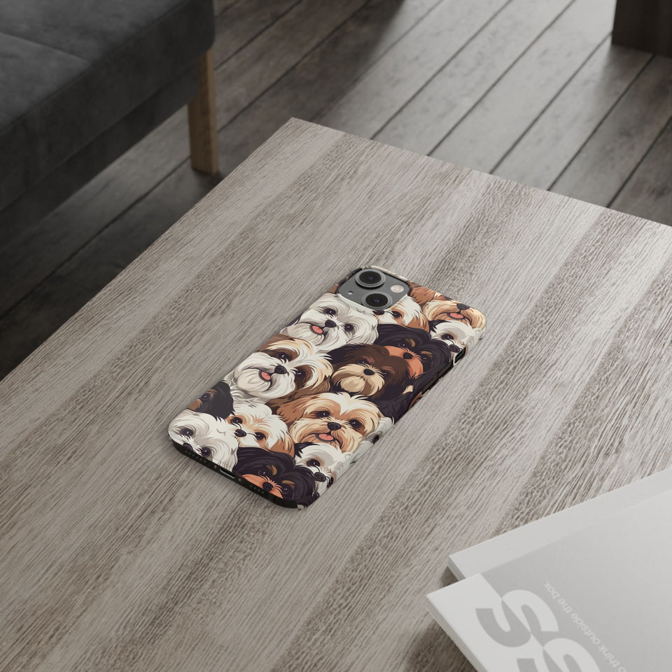 Premium Group of Shih Tzu iPhone Case | Cute Shih Tzu Gifts Slim Phone Cases