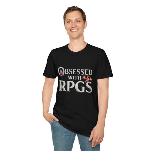 Obsessed With RPGs | Role Playing Game Gift | RPG Merchandise | RPG Gifts Presents Unisex T-Shirt