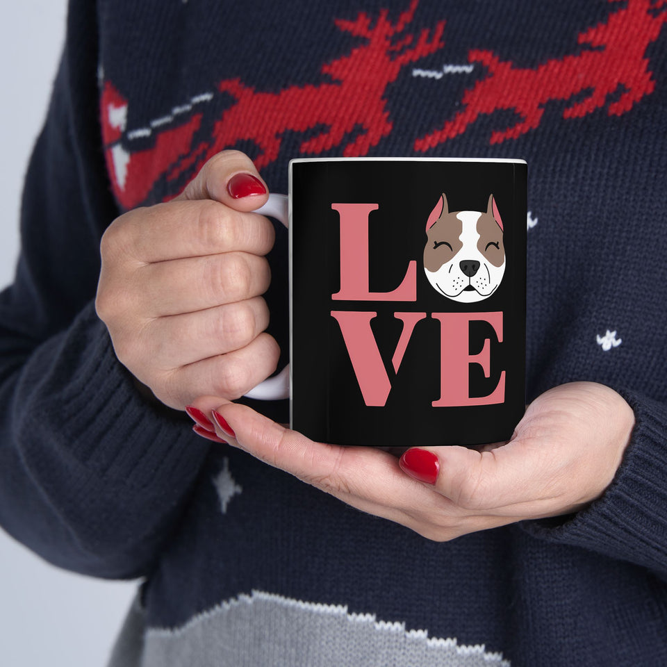 Cute Love Pitbulls Mug | Pitbull Coffee Mug | Cute Pitbull Coffee Mug 11oz