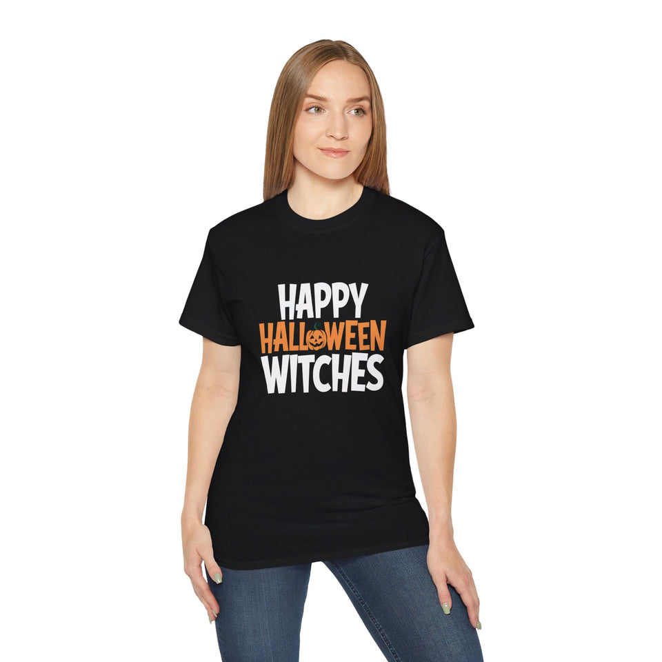 Happy Halloween Witches Shirt | Happy Halloween Gifts | Scary Halloween Merchandise | Spooky Halloween Unisex T-Shirt