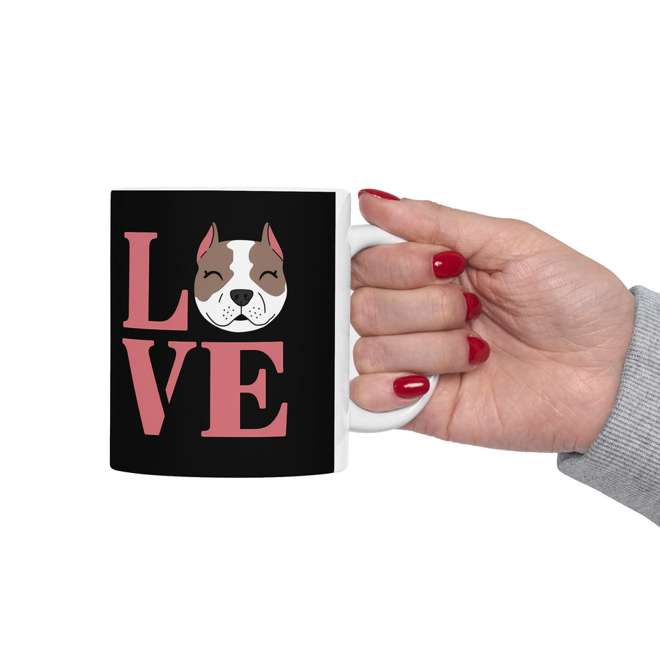 Cute Love Pitbulls Mug | Pitbull Coffee Mug | Cute Pitbull Coffee Mug 11oz