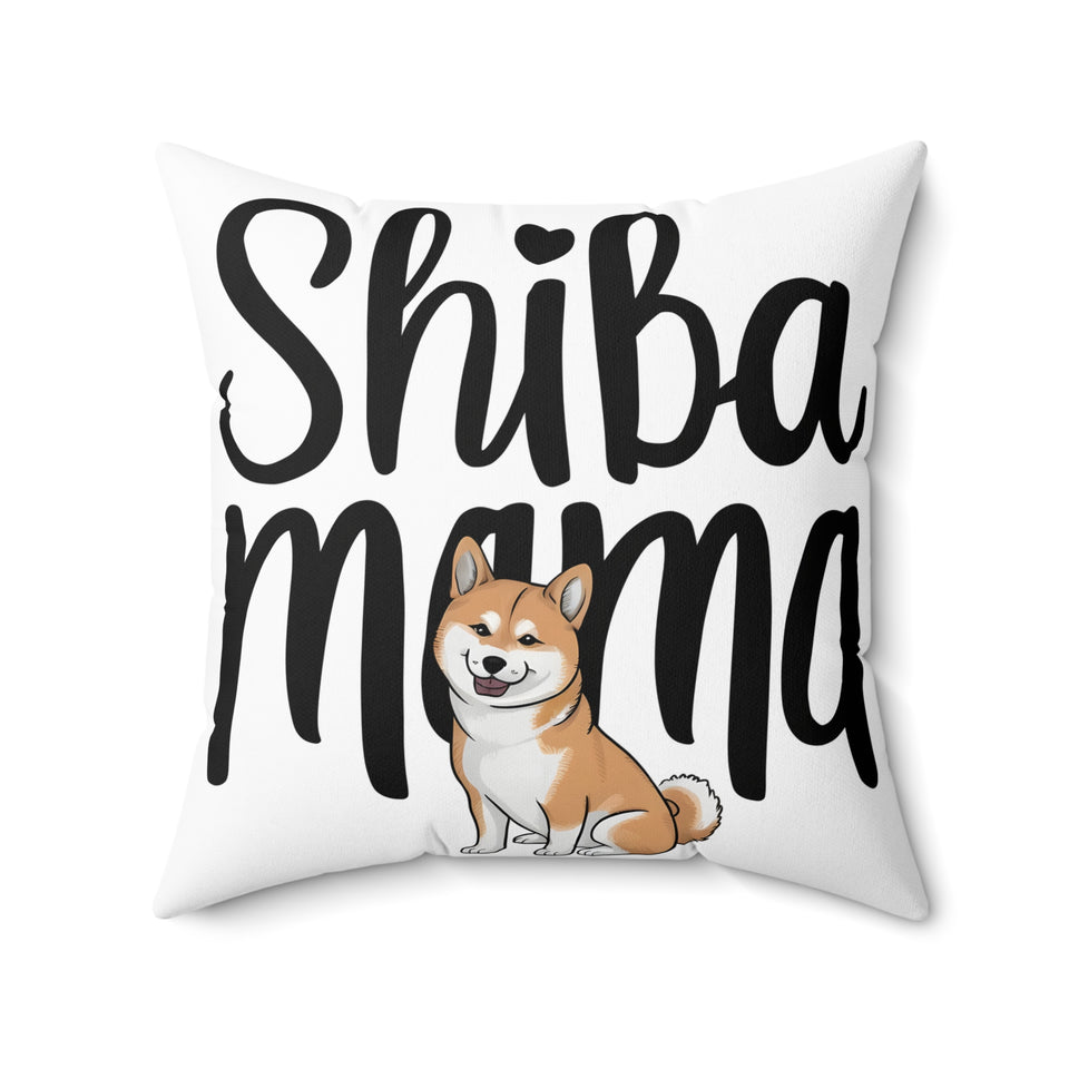 Shiba Mama Spun Polyester Square Pillow | Shiba Inu  Pillow