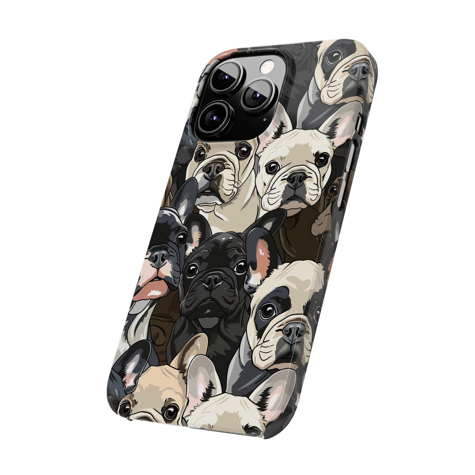 Premium French Bulldogs iPhone Case | Cute Frenchie Gifts Slim Phone Cases