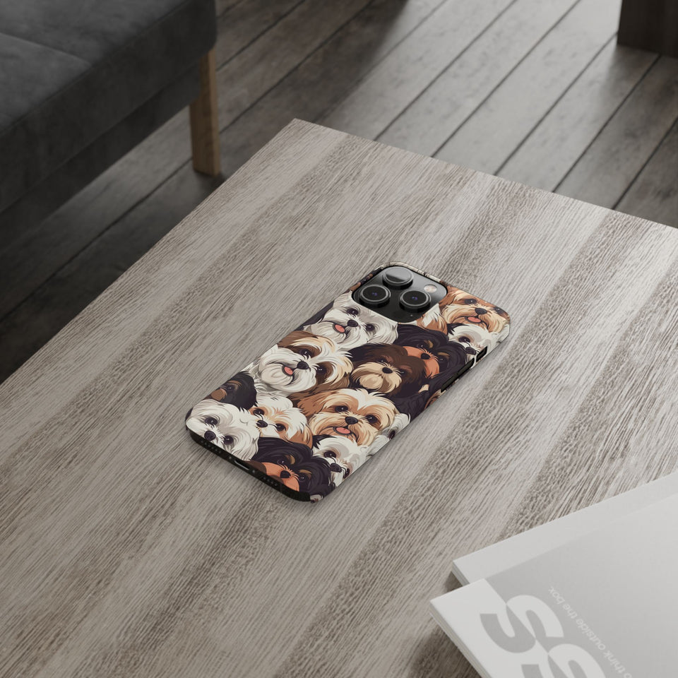 Premium Group of Shih Tzu iPhone Case | Cute Shih Tzu Gifts Slim Phone Cases