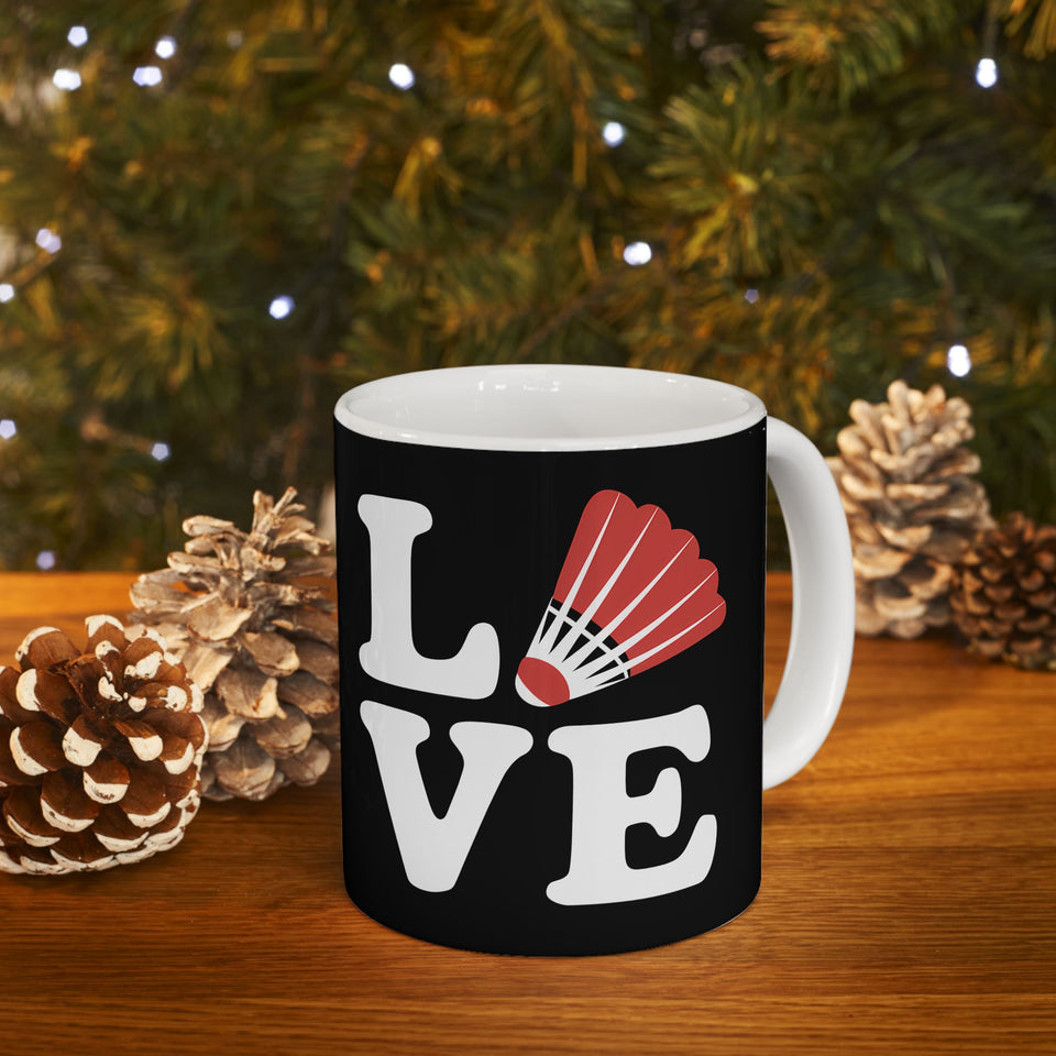 Love Badminton Ceramic Mug | Badminton Gifts (11oz)