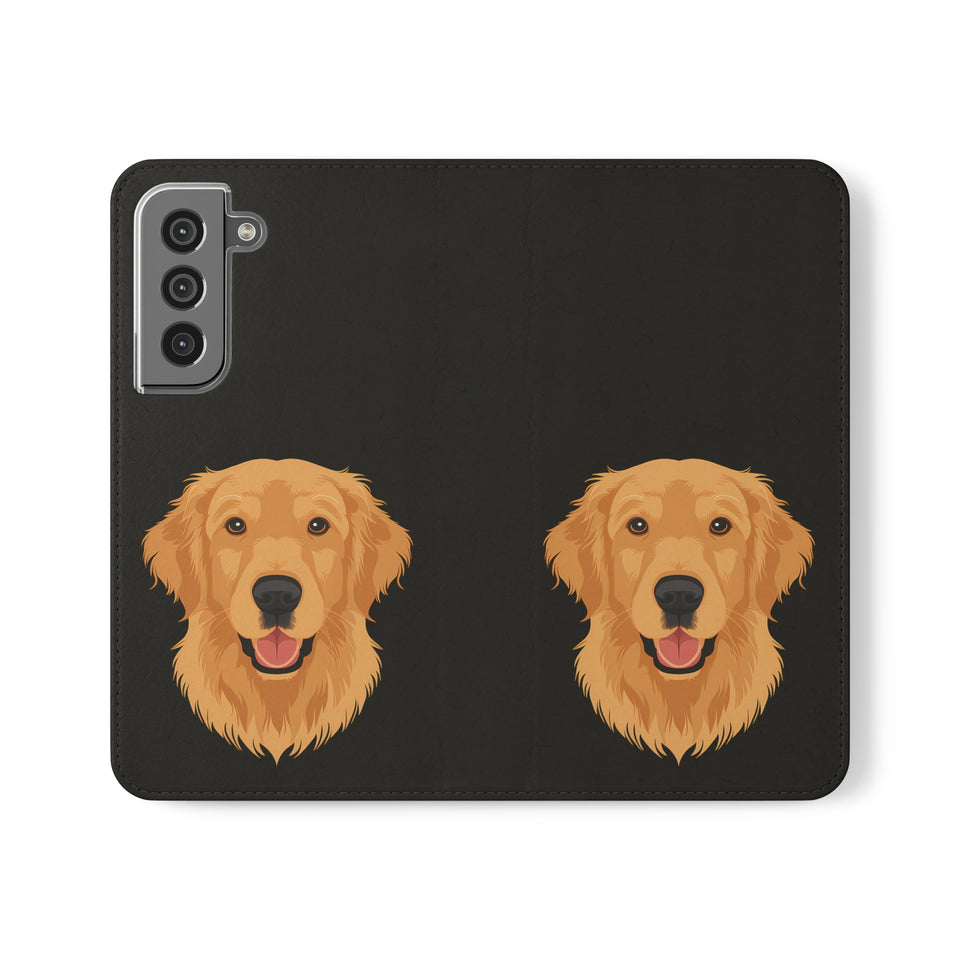 Golden Retriever iPhone & Samsung Galaxy Wallet Phone Case | Golden Retriever Flip Case