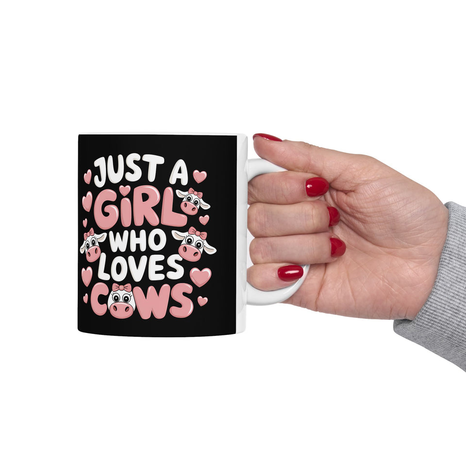 Just A Girl Who Loves Cows Mug | Cow Gifts | Cow Coffee Mug 11oz