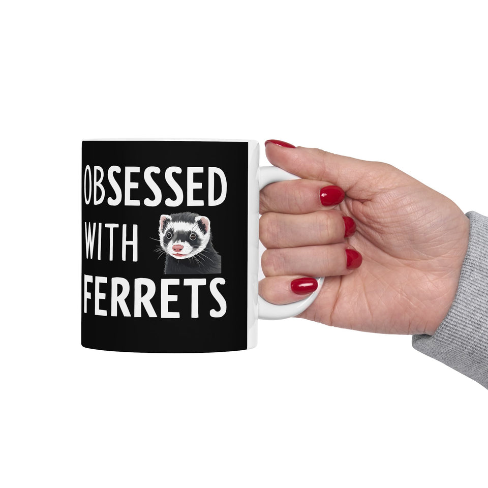 Love Ferrets Mug | Ferret Coffee Mug | Cute Ferret Lover Coffee Mug 11oz