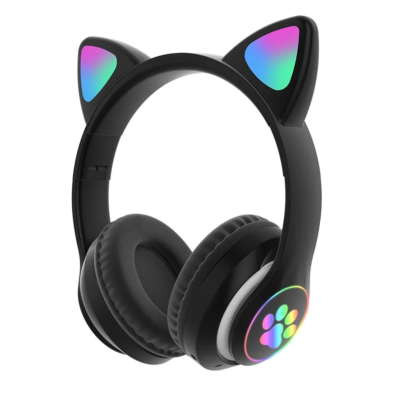 LED Cat Ears Bluetooth 5.0 Headphones | Noise Cancelling Headphones