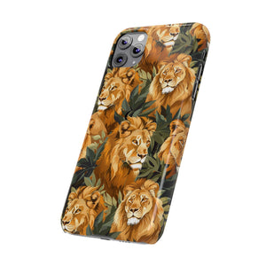 Premium Pride Of Lions iPhone Case | Lion Gifts Slim Phone Cases Premium Pride Of Lions iPhone Case | Lion Gifts Slim Phone Cases