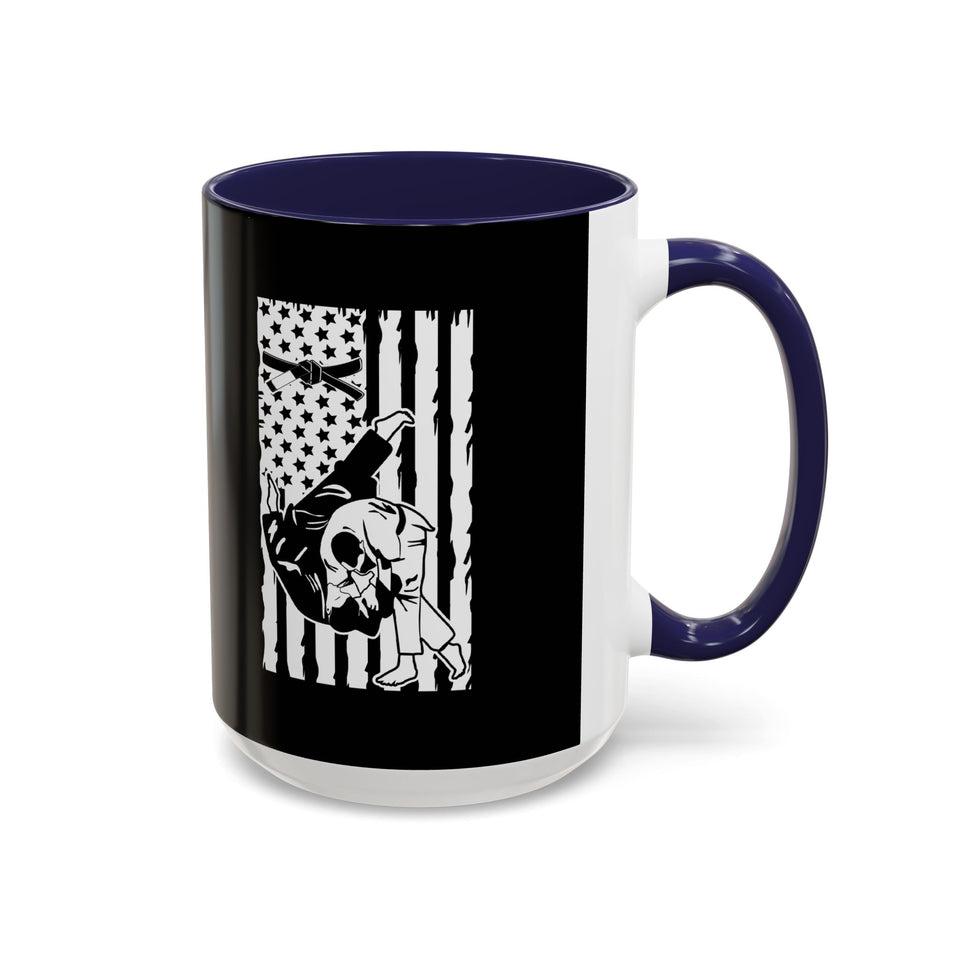 Brazilian Jiu Jitsu Flag Throw | BJJ Accent Coffee Mug