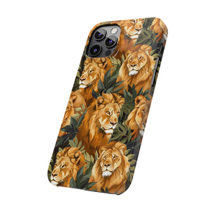 Premium Pride Of Lions iPhone Case | Lion Gifts Slim Phone Cases Premium Pride Of Lions iPhone Case | Lion Gifts Slim Phone Cases