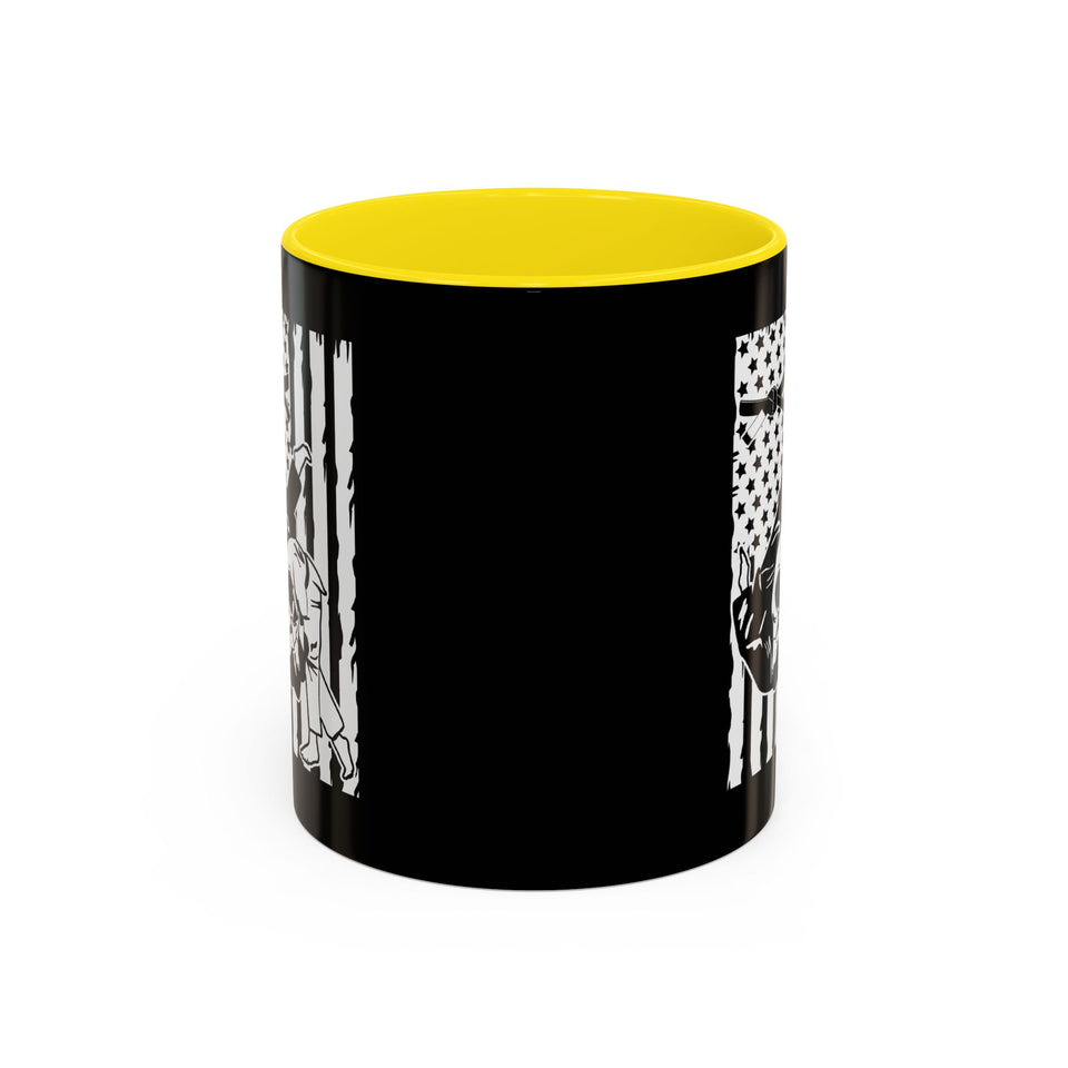 Brazilian Jiu Jitsu Flag Throw | BJJ Accent Coffee Mug