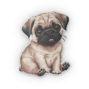 Cute Pug Custom Shaped Pillow | Pug Gift Pillow Cute Pug Custom Shaped Pillow | Pug Gift Pillow