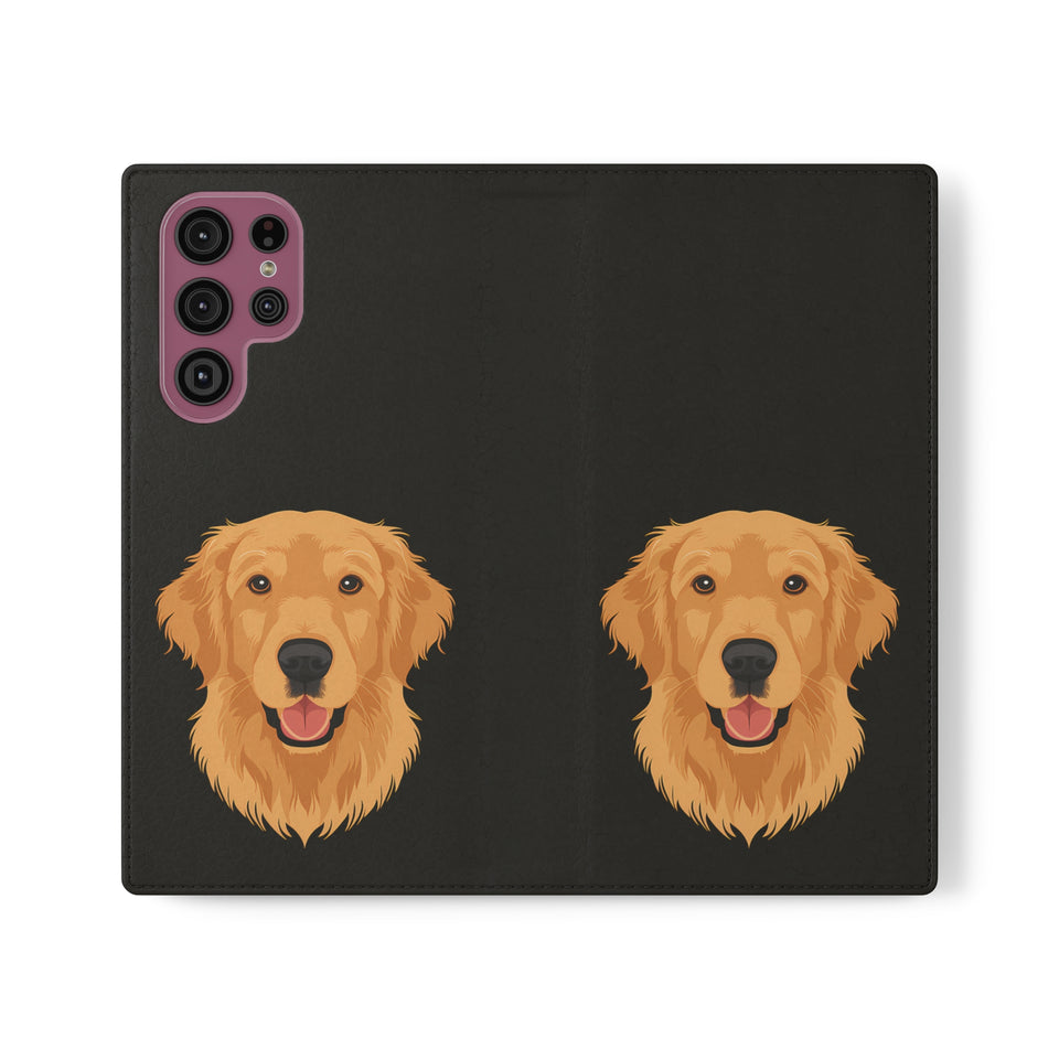 Golden Retriever iPhone & Samsung Galaxy Wallet Phone Case | Golden Retriever Flip Case