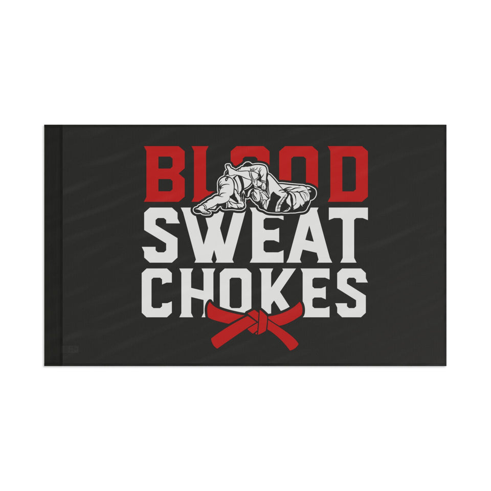 Brazilian Jiu Jitsu Blood Sweat Chokes Flag Banner | BJJ Flag