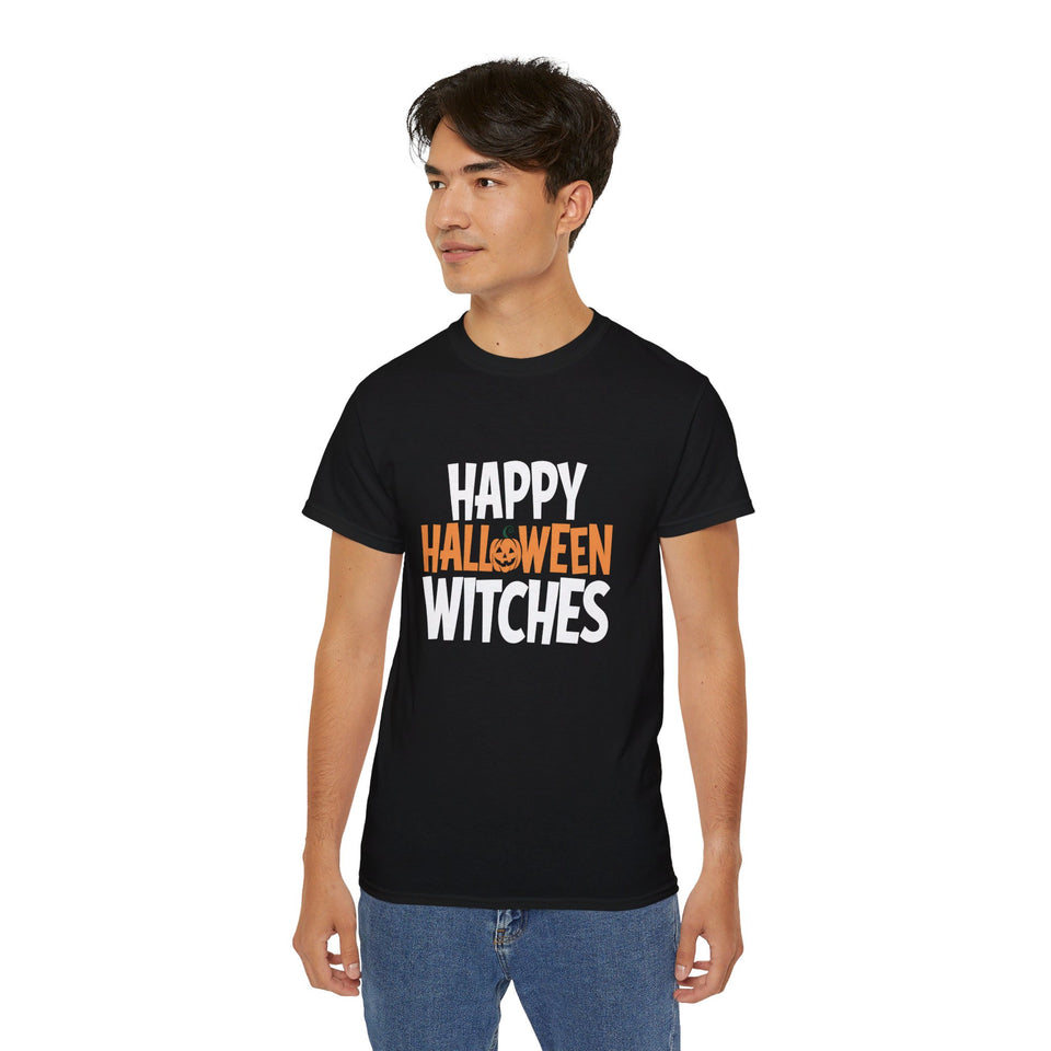 Happy Halloween Witches Shirt | Happy Halloween Gifts | Scary Halloween Merchandise | Spooky Halloween Unisex T-Shirt