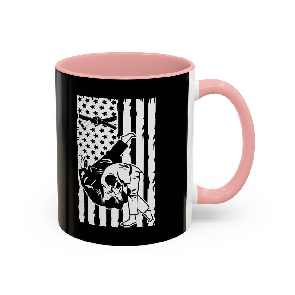 Brazilian Jiu Jitsu Flag Throw | BJJ Accent Coffee Mug