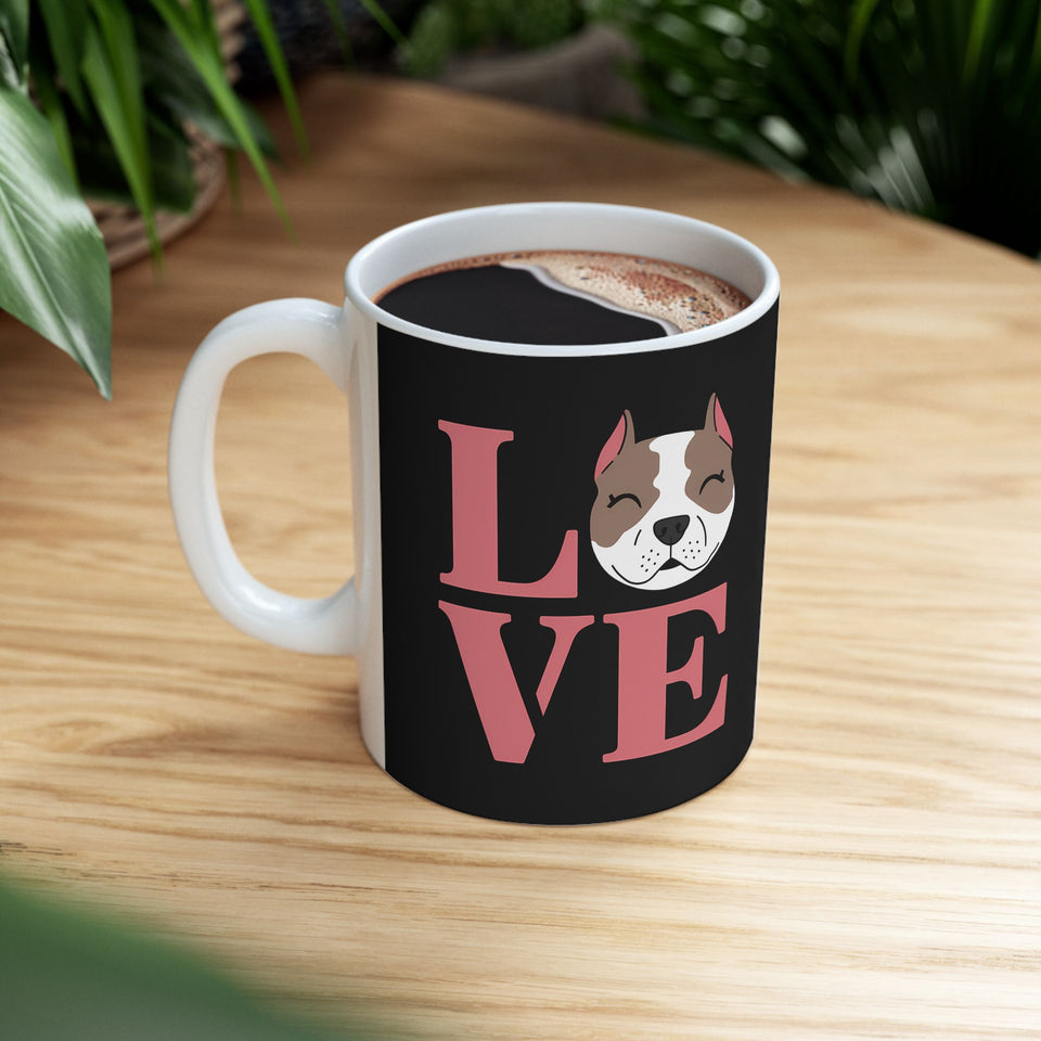 Cute Love Pitbulls Mug | Pitbull Coffee Mug | Cute Pitbull Coffee Mug 11oz