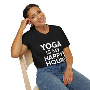 Yoga Is My Happy Hour Yoga Shirt | Yoga Gift | Unisex Yoga T Shirt Yoga Is My Happy Hour Yoga Shirt | Yoga Gift | Unisex Yoga T Shirt