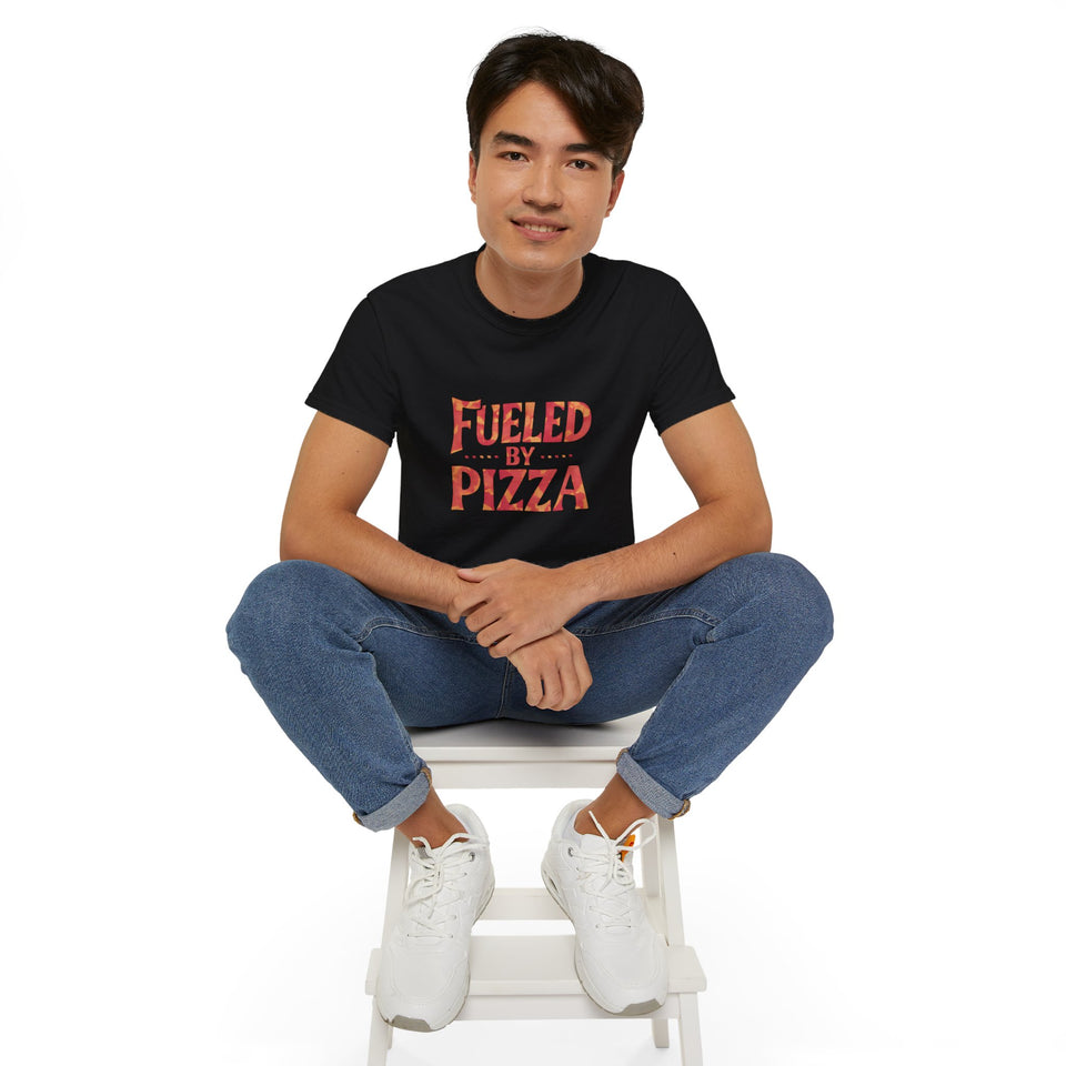 Fueled By Pizza Shirt | Pizza Gift | Pizza Lover Merchandise | Pizza Gifts | Pizza Presents Unisex T-Shirt 2