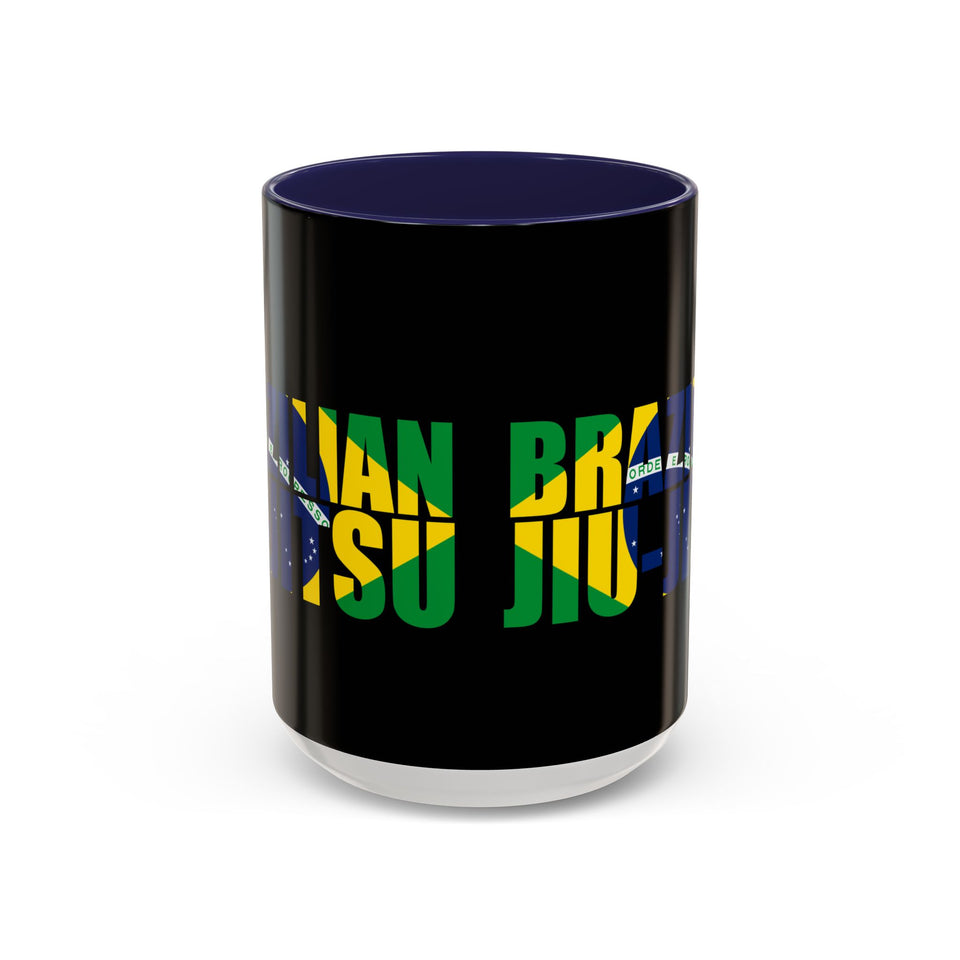 Brazilian Jiu Jitsu Flag 3 | BJJ Accent Coffee Mug