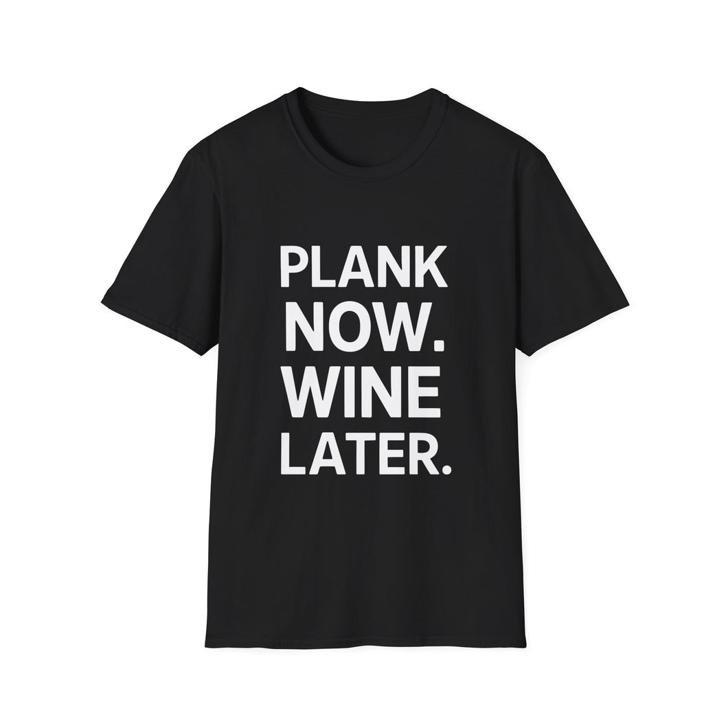 Plank Now Wine Later Yoga Shirt | Yoga Gift | Unisex Yoga T Shirt