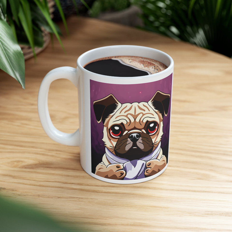 Pug Mug | Pug Gift | Ceramic Pug Mug 11oz