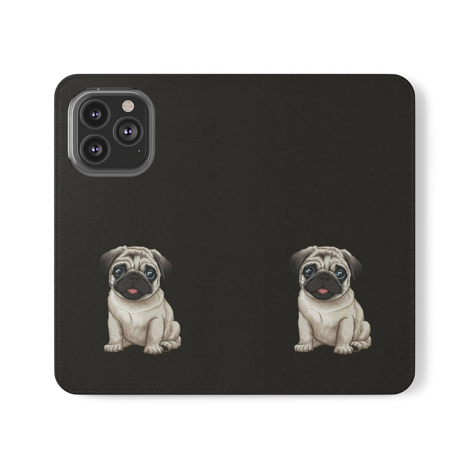 Pug iPhone & Samsung Wallet Phone Case | Pug Flip Cases