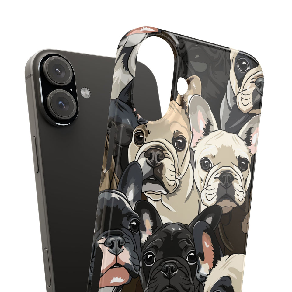 Premium French Bulldogs iPhone Case | Cute Frenchie Gifts Slim Phone Cases