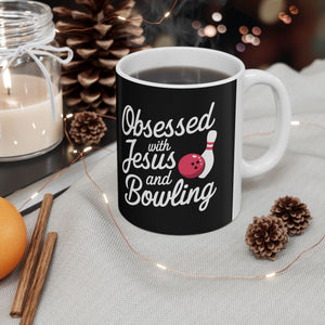 Obsessed With Jesus And Bowling Ceramic Mug | Love Faith In Jesus Gifts (11oz) Obsessed With Jesus And Bowling Ceramic Mug | Love Faith In Jesus Gifts (11oz)