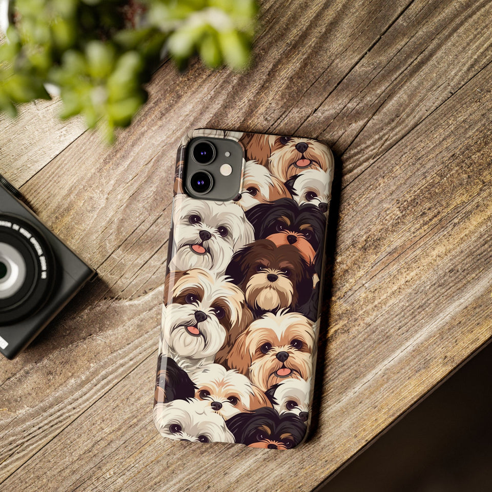 Premium Group of Shih Tzu iPhone Case | Cute Shih Tzu Gifts Slim Phone Cases