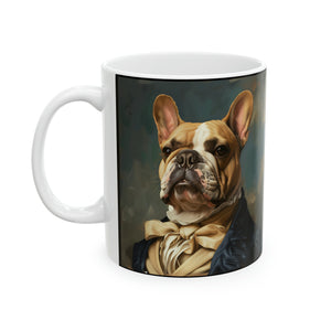 Classical Painting French Bulldog Mug | Frenchie Coffee Mug | Cute French Bulldog Gift | Funny Frenchie Presents | French Bulldog Mug 2 11oz