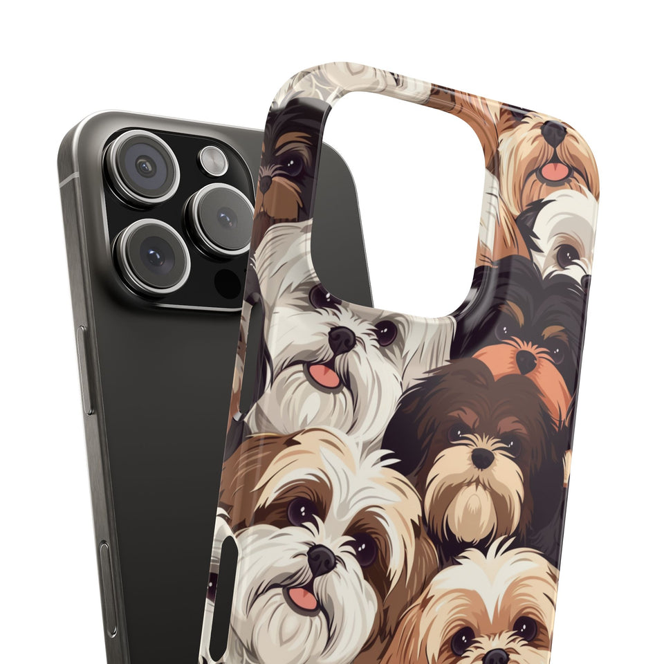 Premium Group of Shih Tzu iPhone Case | Cute Shih Tzu Gifts Slim Phone Cases