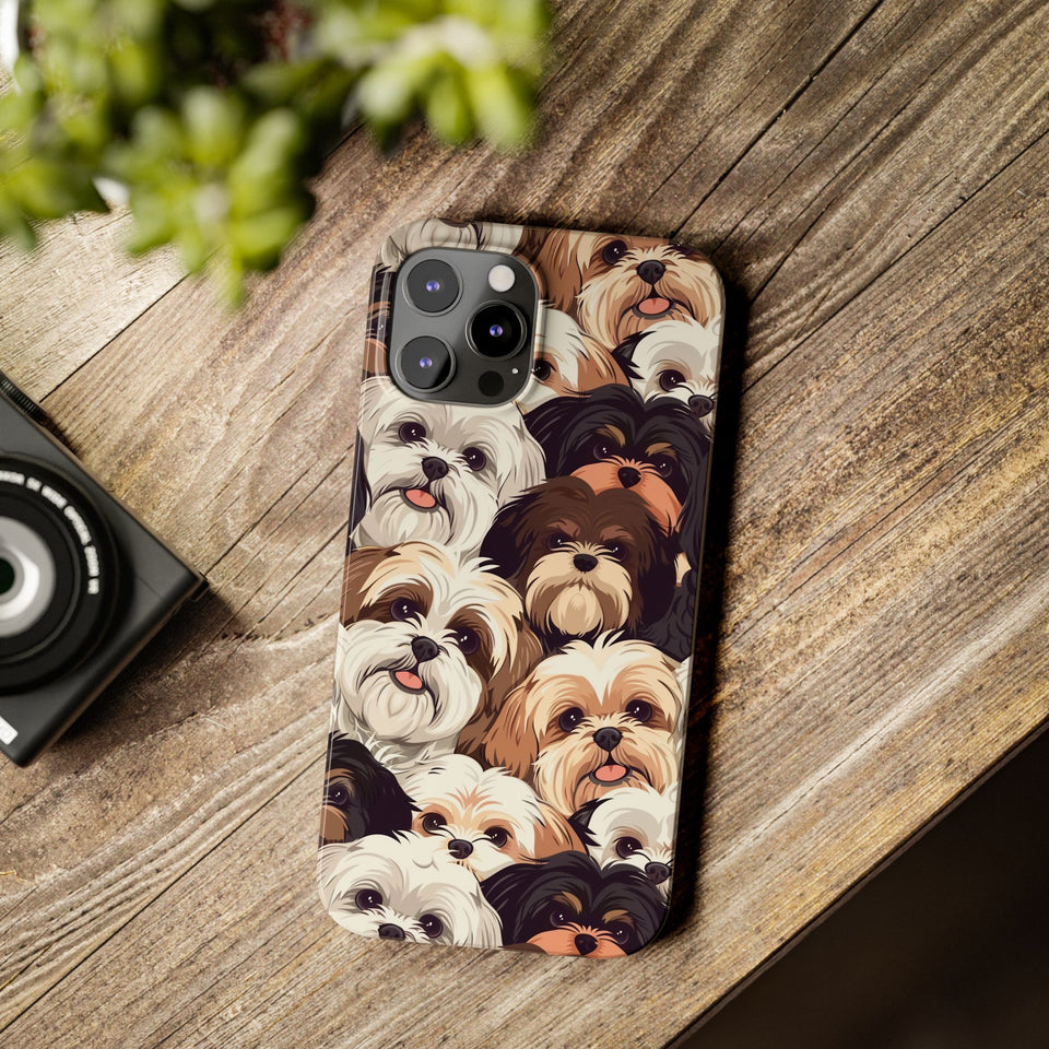 Premium Group of Shih Tzu iPhone Case | Cute Shih Tzu Gifts Slim Phone Cases