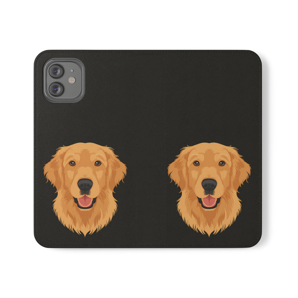 Golden Retriever iPhone & Samsung Galaxy Wallet Phone Case | Golden Retriever Flip Case