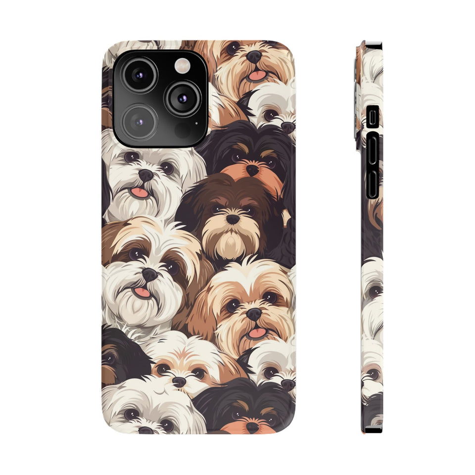 Premium Group of Shih Tzu iPhone Case | Cute Shih Tzu Gifts Slim Phone Cases