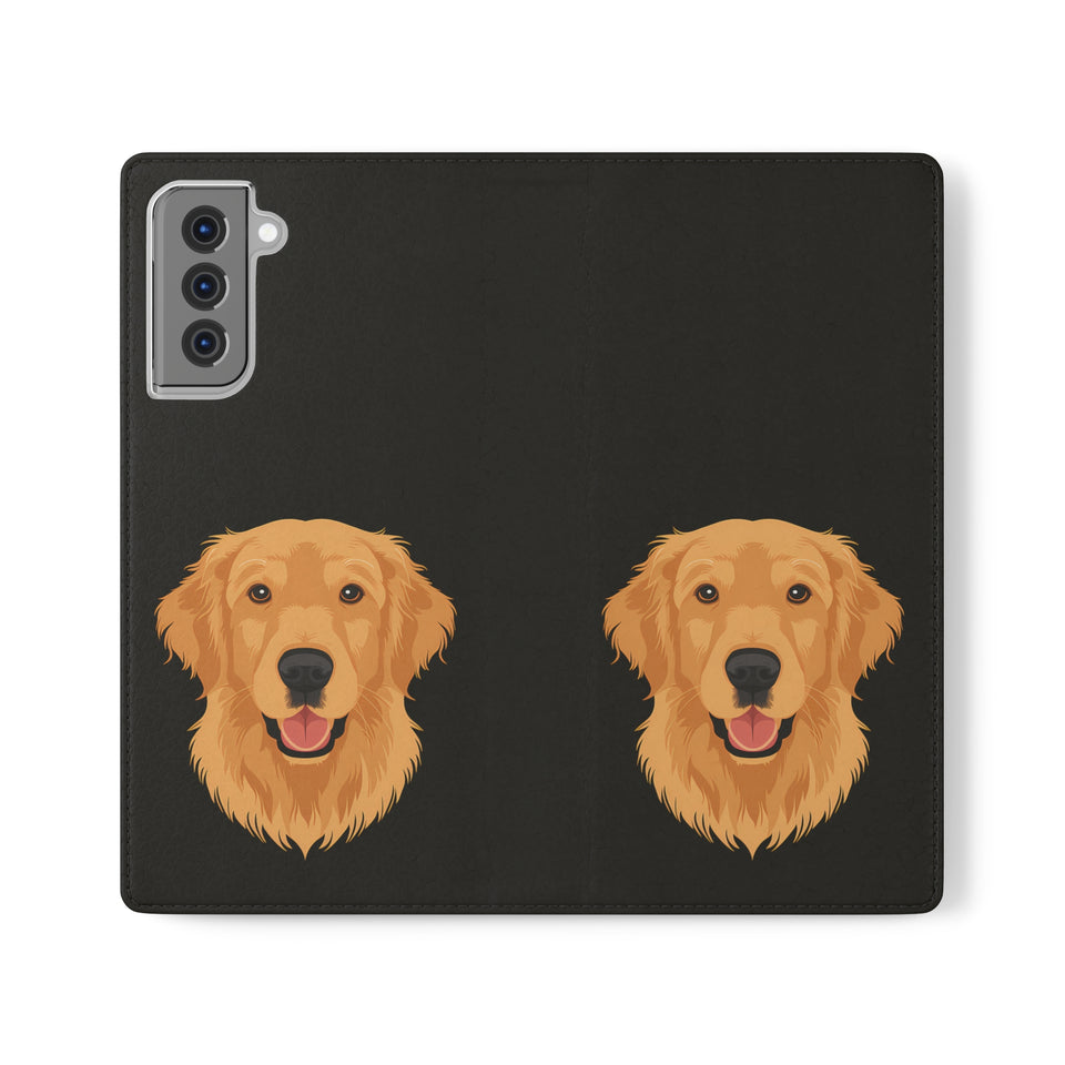 Golden Retriever iPhone & Samsung Galaxy Wallet Phone Case | Golden Retriever Flip Case