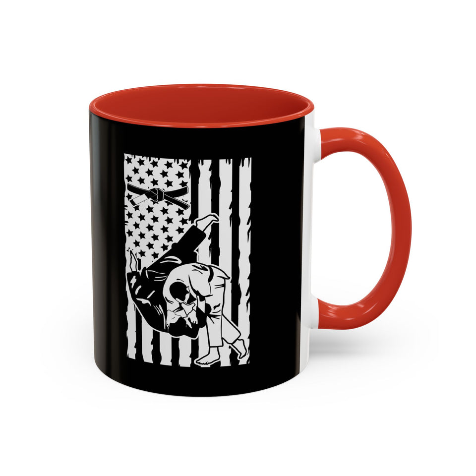 Brazilian Jiu Jitsu Flag Throw | BJJ Accent Coffee Mug