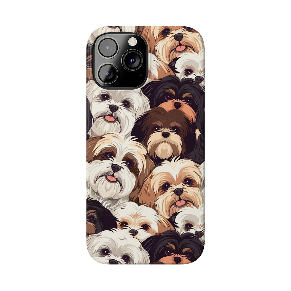 Premium Group of Shih Tzu iPhone Case | Cute Shih Tzu Gifts Slim Phone Cases