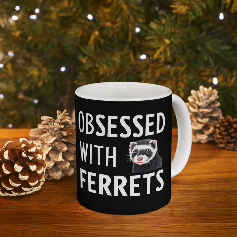 Love Ferrets Mug | Ferret Coffee Mug | Cute Ferret Lover Coffee Mug 11oz