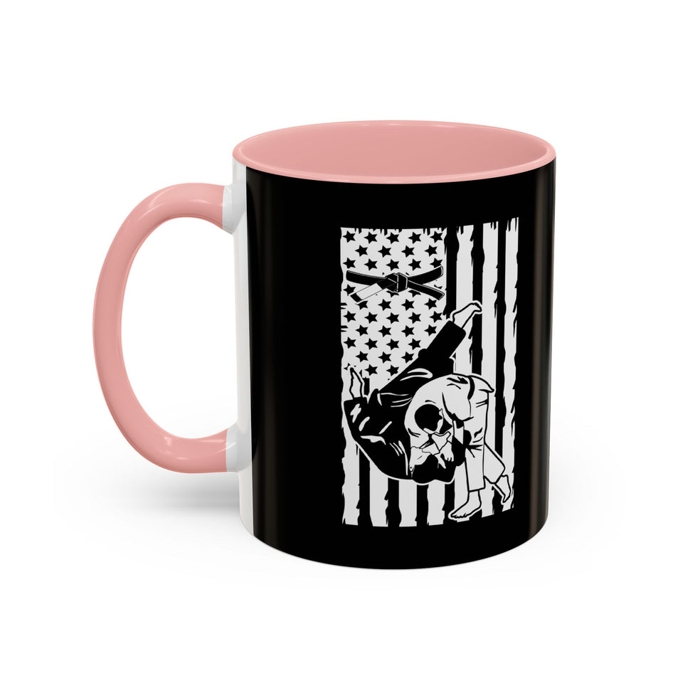 Brazilian Jiu Jitsu Flag Throw | BJJ Accent Coffee Mug