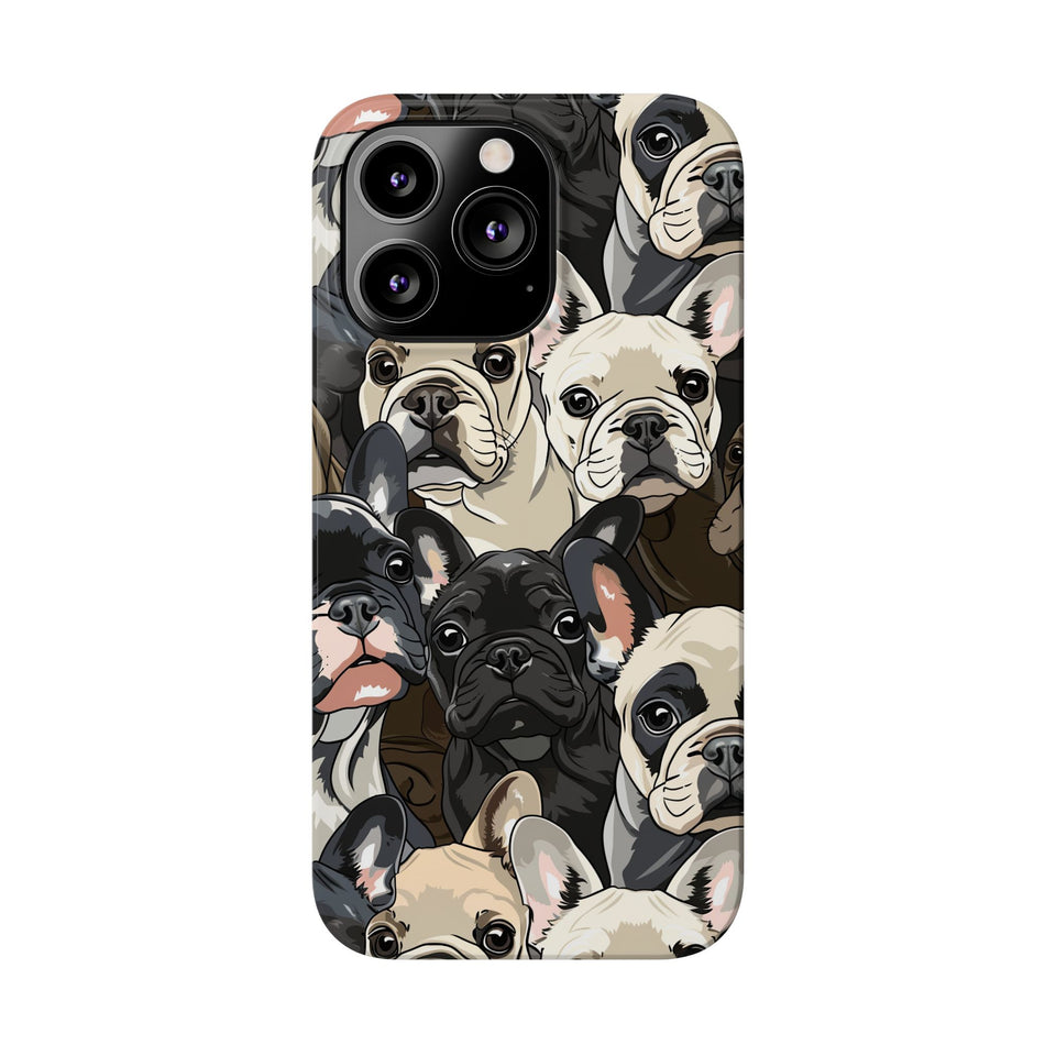 Premium French Bulldogs iPhone Case | Cute Frenchie Gifts Slim Phone Cases