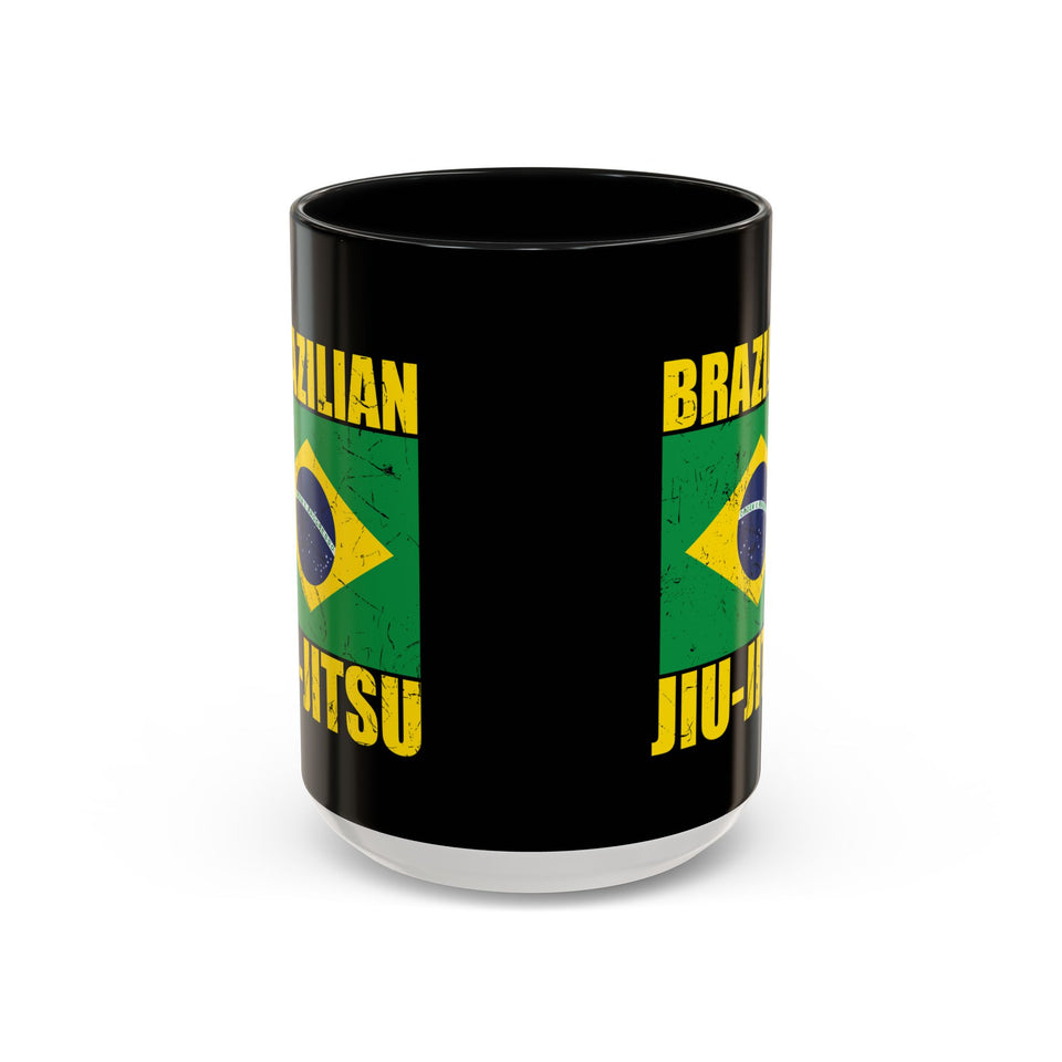 Brazilian Jiu Jitsu Flag | BJJ Accent Coffee Mug