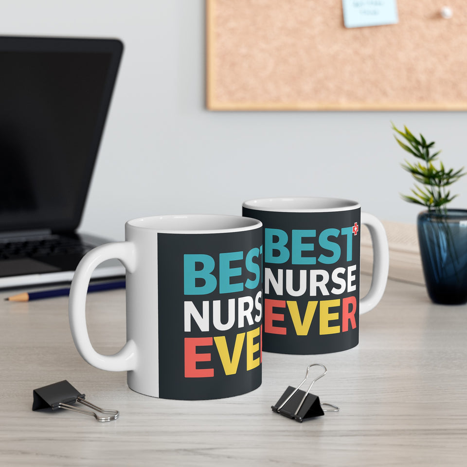 Best Nurse Ever Mug | Nurse Gift | Nurse Coffee Mug | Nurse Gift Ideas Mug 11oz 2