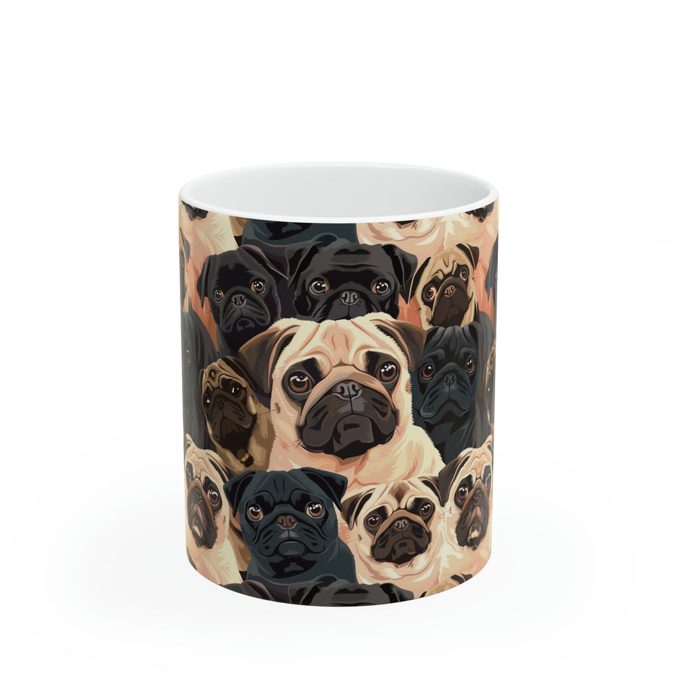 Pug Mug | Pug Coffee Mug | Cute Pug Dog Gifts | Funny Pug Presents | Pug Mug 11oz